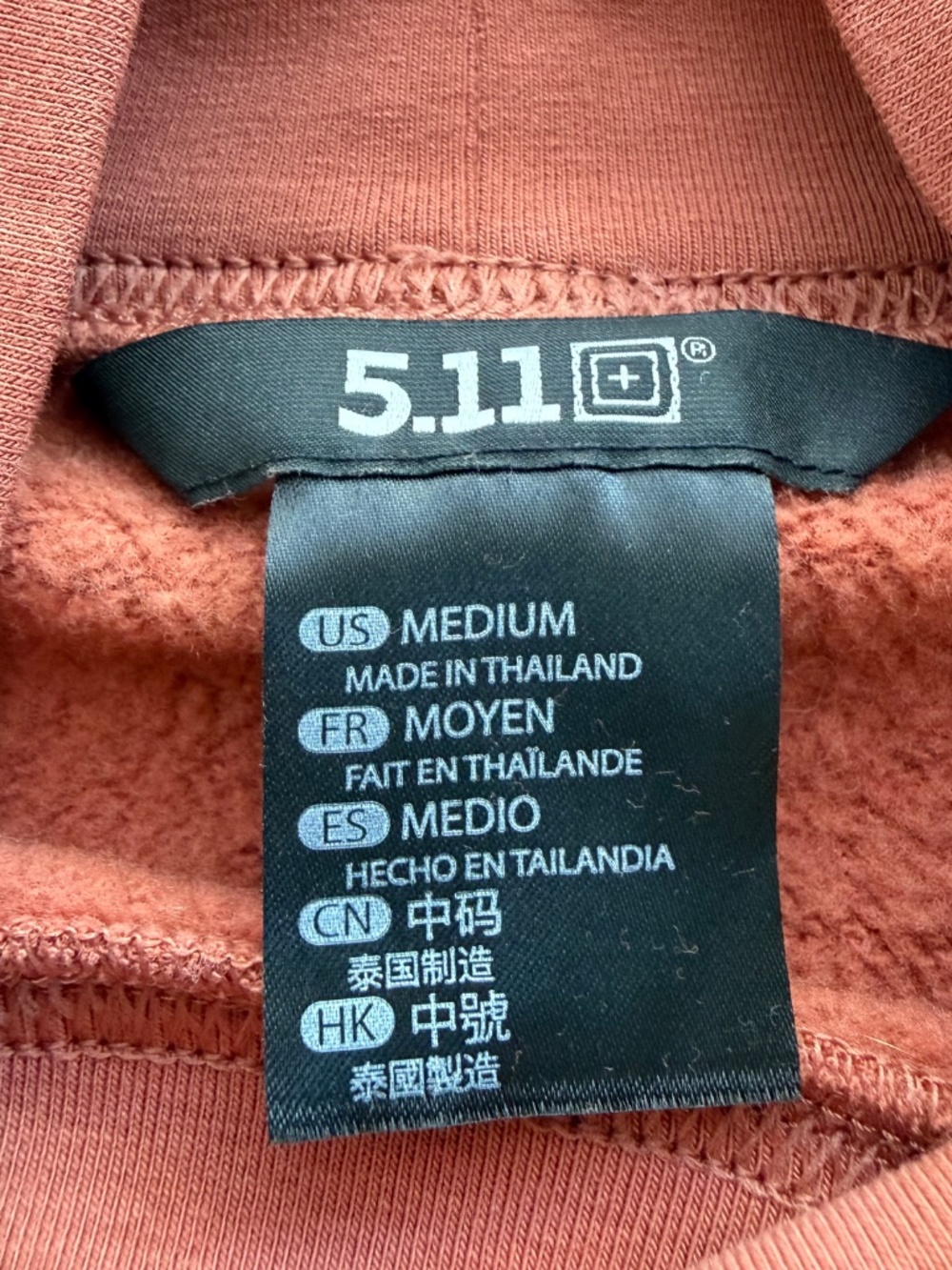 5.11 TACTICAL Wren Women’s Medium Mock Neck Oversized Fleece in Burnt Orange - Picture 4 of 8